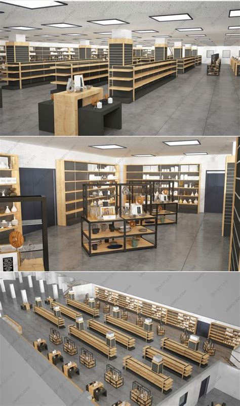 Denah, Desain dan Layout Toko Besar Supermarket