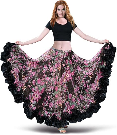 Buy ROYAL SMEELA Chiffon Belly Dance Skirt for Women Belly Dancing ...