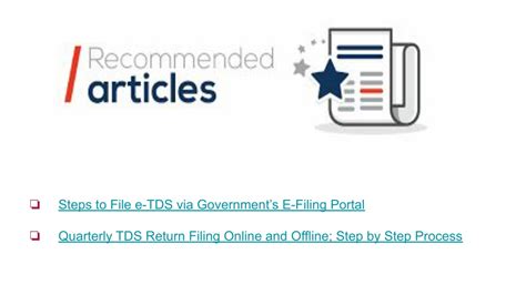 TDS Return Filing Process Step by Step 的图像结果