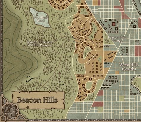 Beacon Hills Map DIGITAL DOWNLOAD || Teen Wolf Art Print Poster - Etsy