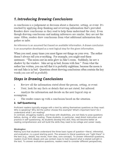 Image result for Draw Conclusion Examples