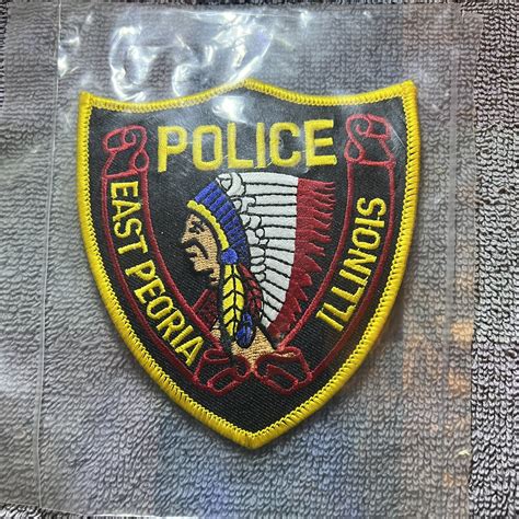 EAST PEORIA ILLINOIS ( INDIAN CHIEF ) 4 1/4" POLICE PATCH FREE SHIPPING ...