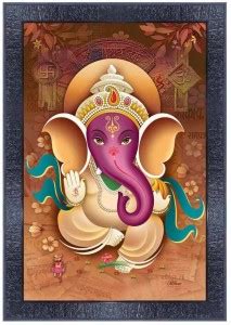 pnf Ganesh Wall Painting Synthetic frame-4408 Religious Frame Price in ...