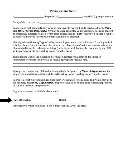 35 Permission Slip Templates & Field Trip Forms
