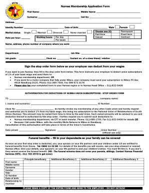 2015-2025 ZA NUMSA Membership Application Form Fill Online, Printable ...