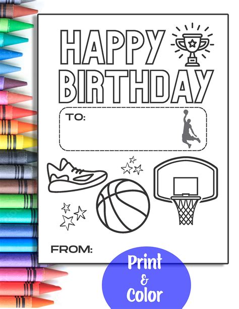 Free Coloring Pages Basketball [2025]