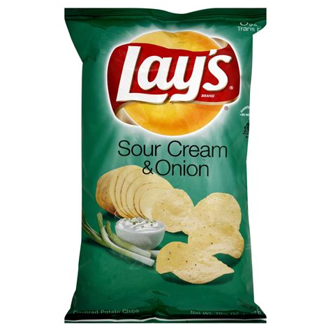 Frito Lay Lay's Potato Chips, Sour Cream & Onion, 10.5 oz (297.6 g)