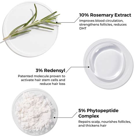 Brillare Hair Growth Serum | 10% Rosemary, 3% Redensyl, 5% Multipeptide ...