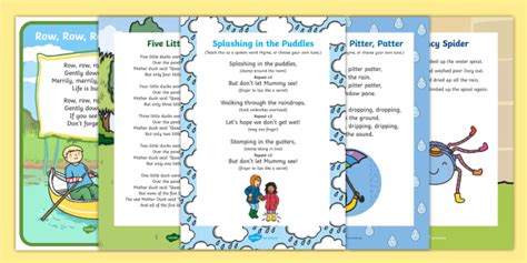 Water Songs and Rhymes Resource Pack (teacher made)