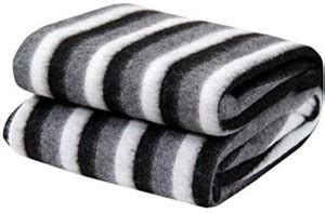 Shivaan Home Furnishing Striped Single Fleece Blanket for Heavy Winter ...
