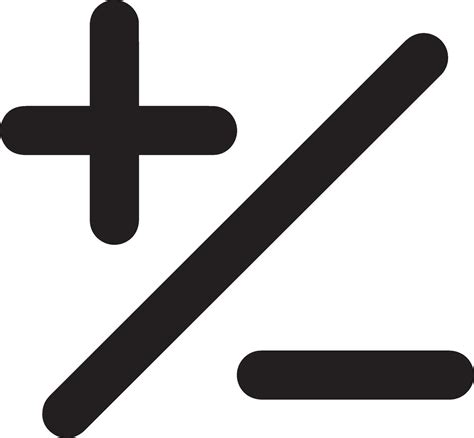 Plus and minus symbol. Basic mathematical symbol sign. Calculator ...
