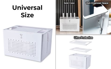 Verilux® Double Layer Router Stand Cable Organizer Box, Wireless Router ...