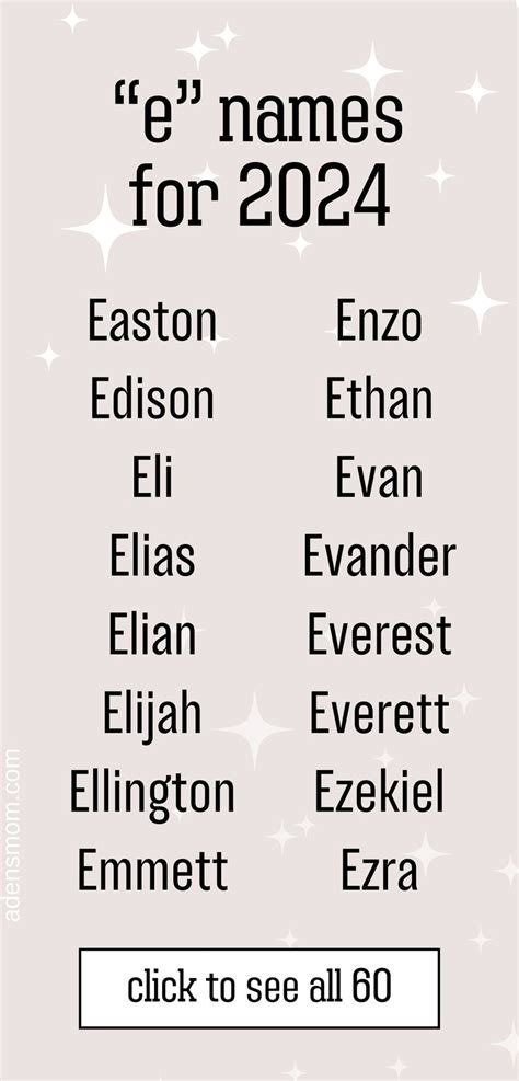 2024's Best Boy Names that Start with E (with Meanings!) | E boy names ...