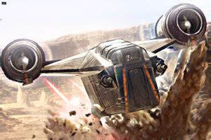 Star wars The Mandalorian Razor Crest Poster 18 x 12 inch 300 GSM Paper ...