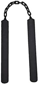 NIkjon Rubber Foam Nunchaku with Black Handle Stainless Steel (Set of 1 ...
