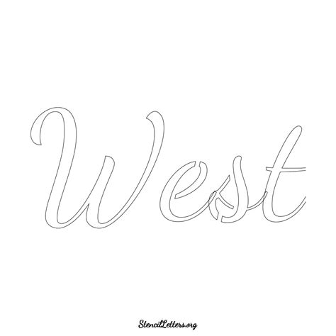 West Free Printable Family Name Stencils with 6 Unique Typography and ...