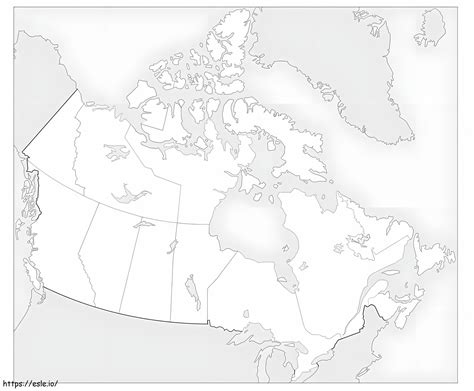 Map Of Canada coloring page