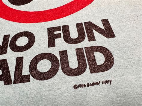 VINTAGE 1982 NO FUN ALOUD GLENN FREY EAGLES T SHIRT P… - Gem