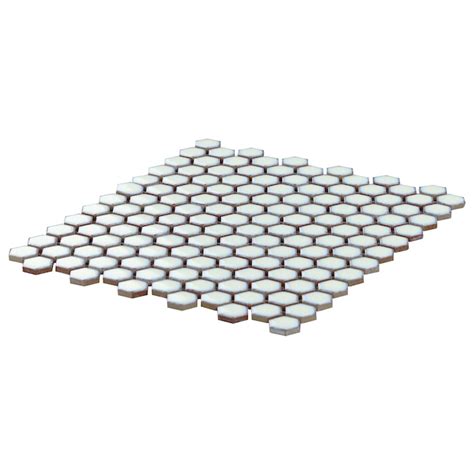 Artmore Tile (Sample) Basic Hex Winter White 3-in x 6-in Polished ...