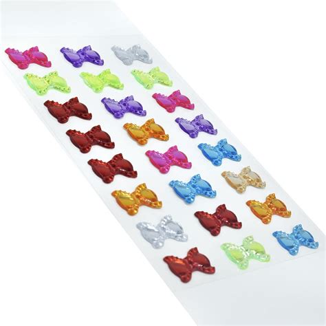 Buy Aadya Crafts Sticker Bow Tie Multi Colour Online at Low Prices in ...