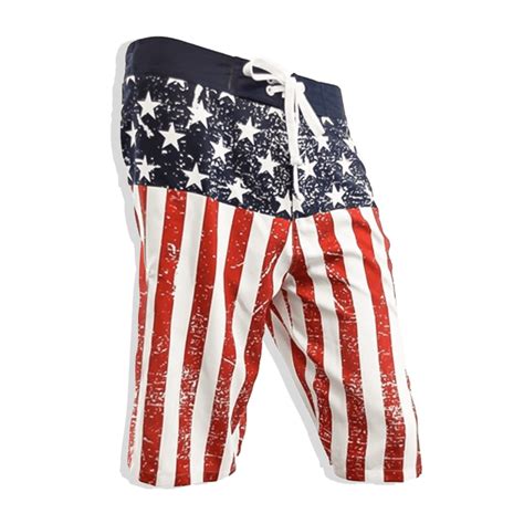 American Flag Swim Shorts Men