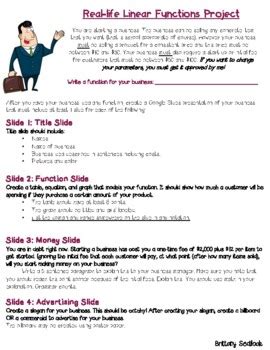 Image result for Linear Function Project Examples
