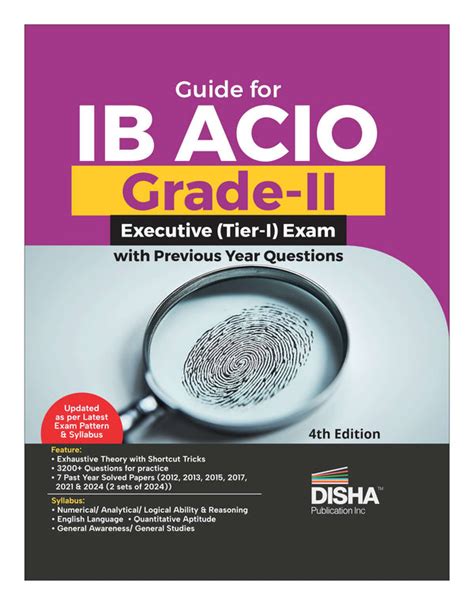 IB Exam 2026–27 Prep! ACIO & Security Assistant Books – Disha Publication