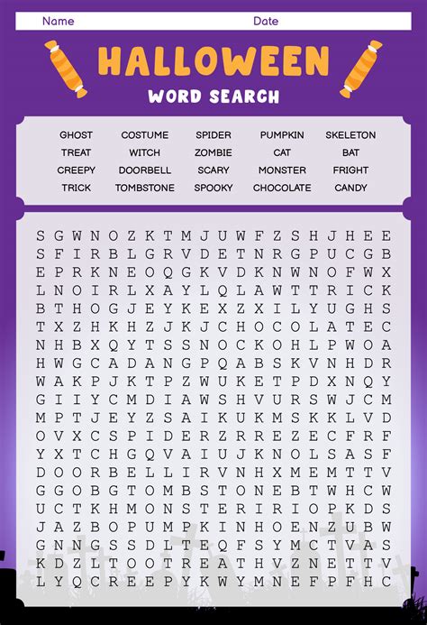 Halloween Word Search Worksheets - 15 Free PDF Printables | Printablee