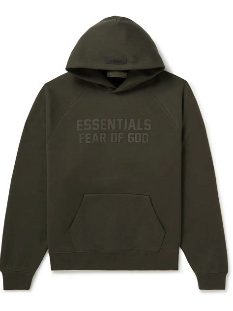 FEAR OF GOD ESSENTIALS - Logo-Appliquéd Fleece-Back Cotton-Blend Jersey ...