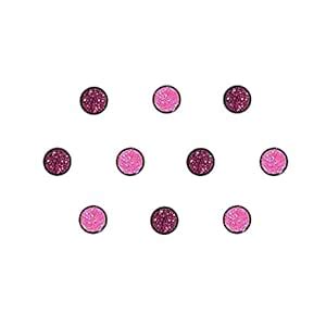 Comet Busters Beautiful Handcrafted Pink Glitter Shimmer Bindis (6mm ...