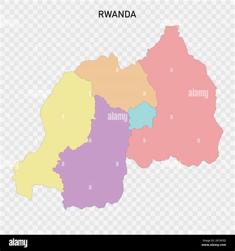 Isolated colored map of Rwanda with borders of the regions Stock Vector Image & Art - Alamy