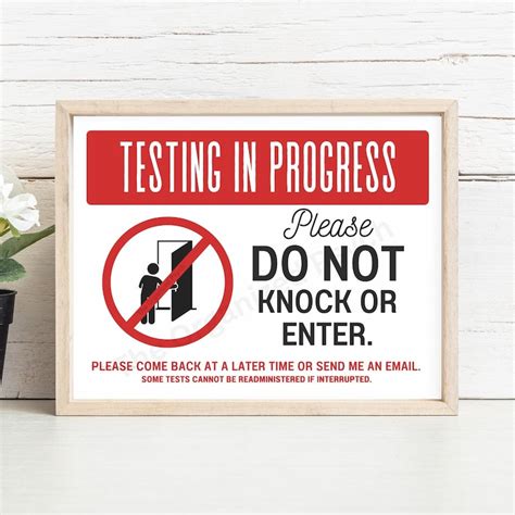 Image result for Testing Sign