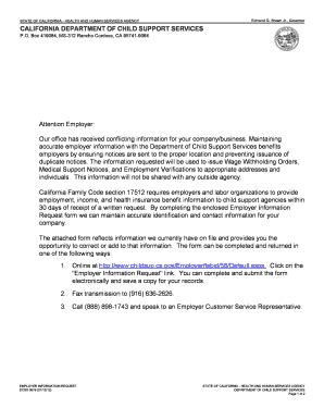 Dcss 0676 Employer Information Request And Instructions - Fill and Sign ...