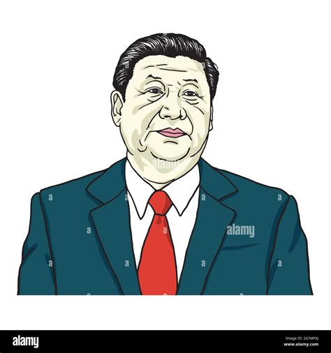 Xi Jinping Portrait Vector. Portrait Illustration Drawing Stock Vector Image & Art - Alamy