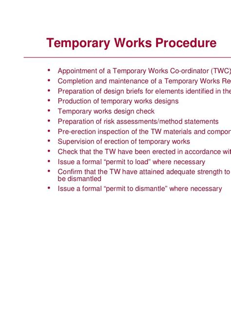 Image result for Temporary Works Design Brief