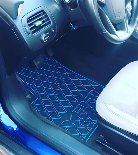 Navy Indigo Blue Rubber Floor Mats for Car, Custom Car Floor Mats Set ...