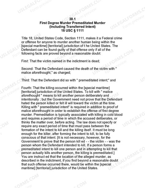 South Carolina Jury Instruction - First Degree Murder - Premeditated Murder - What Is 1st 2nd ...