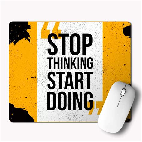 MM9E Non-Slip Stop Thinking Start Doing, Motivational Quotes Printed ...