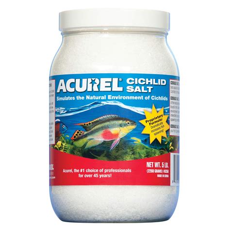 Acurel LLC African Cichlid Salt, Aquarium and Pond Water Treatment, 5 ...