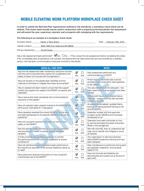 Fillable Online Safe Use Plan For Mewps: The Home Depot Rev Date Fax ...