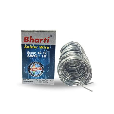 GILHOT® Bharti Flux Cored Solder Wire Grade 60-40 SWG-18 (50gm)- Tin ...