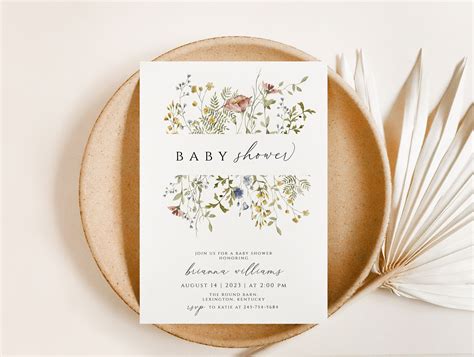 Baby Shower Invitations Baby In Bloom at Grady Naylor blog