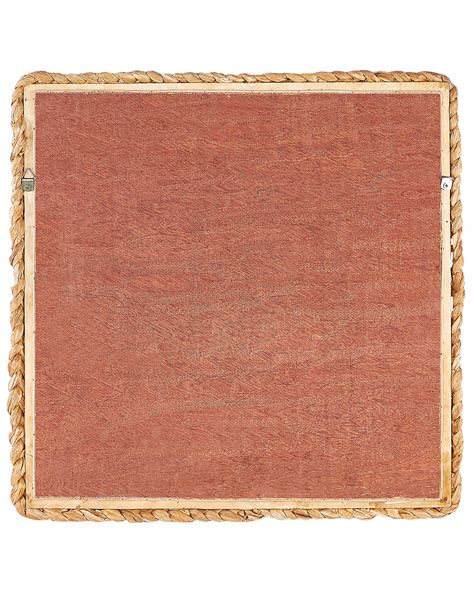 Miroir mural en jacinthe d'eau ton naturel 52 x 52 cm LANGLI | Beliani.fr