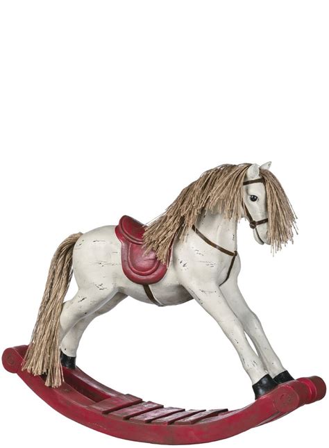 Sullivans N1952 Large Rocking Horse, Hand-Carved Wood Look, 29.5 x 23.5 ...