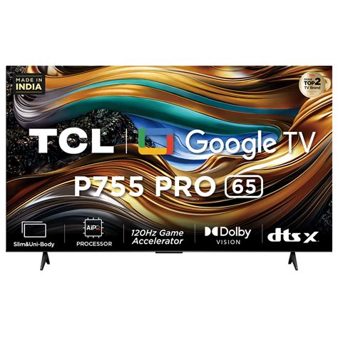 Buy TCL P755 Pro 165 cm (65 inch) 4K UHD Smart Google TV with Dolby ...