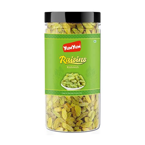 YUM YUM Premium Seedless Dried Green Raisins 500 g Value Pack | Kismis ...