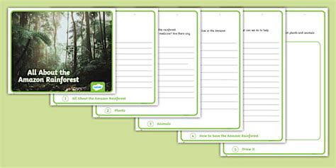 Amazon Rainforest Flipbook Template