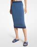Buy Michael Kors Logo-Knit Pencil Skirt | Blue Color Women | AJIO LUXE
