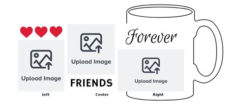 Red Forever Heart Photo Mugs Design | Customize Online | Printo