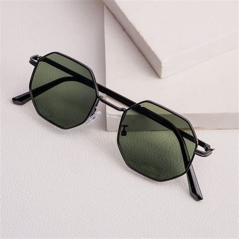 Suga Octagon Round Black and Green Sunglasses – Joker & Witch